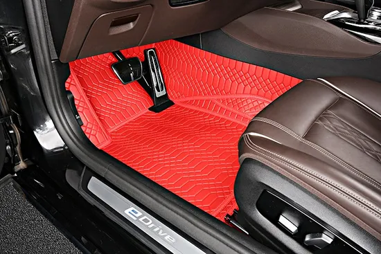 Tappetini auto antiscivolo in pelle cuciti a mano personalizzati 5D/6D/7D