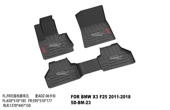 Tappetini auto in TPE 5D TPV di dimensioni speciali, set completo, rivestimenti per auto per Chery Tiggo 2 3X 2017+