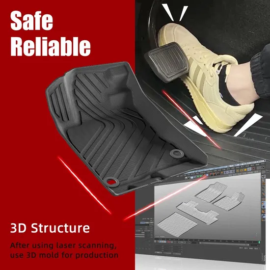 Tappetino per auto 3D in TPE personalizzato impermeabile non